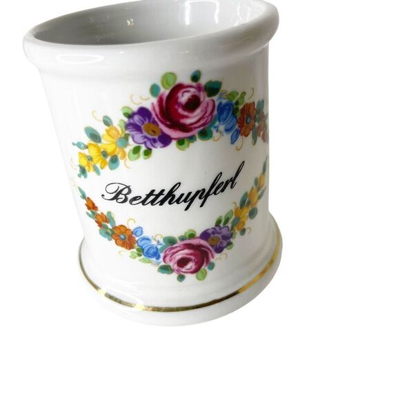 Vintage Reutter Porcelain "BETTHUPFERL" Bedtime Snack Jar W/ Lid W. Germany - Picture 6 of 16